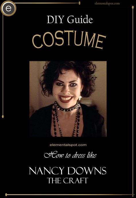 Dress Up Like Nancy Downs from The Craft Nancy Costume The Craft, The Craft Movie Costume Ideas, Nancy Downs Hair, The Craft Nancy Costume, Nancy The Craft Costume, Nancy The Craft Makeup, Nancy Downs Costume, The Craft Movie Outfits, Nancy Downs Aesthetic