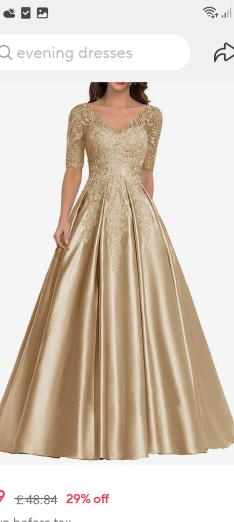 Prom Gown With Sleeves, Wedding Guess Dress, Sleeve Prom Dress, Satin Formal Dress, Mother Of The Bride Dresses Long, Custom Prom Dress, Formal Dresses With Sleeves, Evening Dress Floor Length, Bridesmaid Dresses Prom