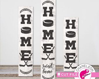 Hockey Crafts, Hockey Svg, Hockey Decor, Hockey Room, Front Door Design, Chalk Couture, Porch Sign, Craft Corner, Hockey Mom