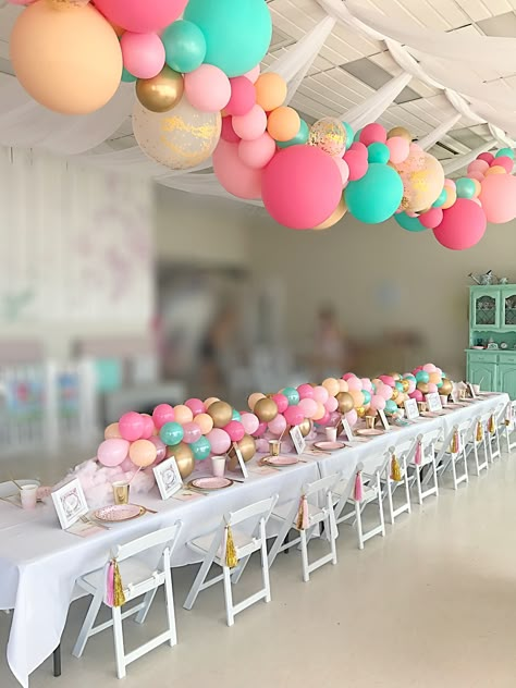 Unicorn party balloon garland Stylish Soirees Perth Unicorn Birthday Balloon Garland, Yea Party Balloon Garland, Balloon Garland Over Table, Balloon Garland Table, Table Balloon Garland, Kids Party Balloon Decorations, Unicorn Party Table, Birthday Surprise For Her, Table Balloons