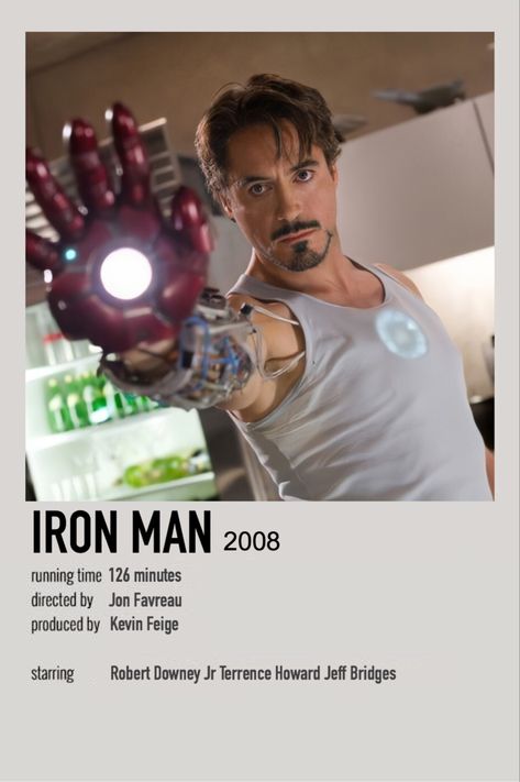 Avengers Movie Posters, Poster Marvel, Iron Men 1, Iron Man 2008, Marvel Movie Posters, Avengers Poster, Iron Man Movie, Robert Downey Jr., Iconic Movie Posters