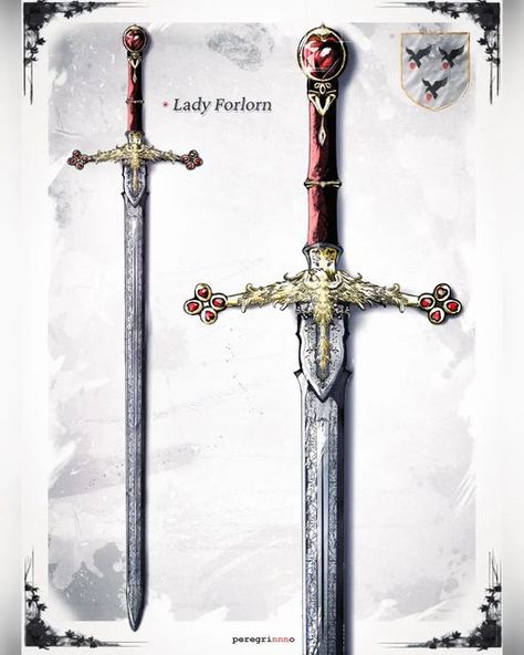 Peregrinnno on Instagram: "Lady Forlorn is the ancestral Valyrian Steel longsword ancestral of House Corbray, a noble and old house from the Vale of Arryn . . . . . . . . . . . . . . #HouseoftheDragon #sword #swordart #GameOfThrones #digitalart #valyariansteel #darksister #housetargaryen #king #fireandblood #targaryen #dragons #kings #fire #blood #houseofthedragonedit #houseofthedragonhbo #hbo #hbomax #forthethrone #asoiaf #westeros #illustration #photoshop #digitalart #drawings #sketchbook #m House Targaryen Swords, Targaryen Dragons, Valyrian Steel, Fantasy Blade, Illustration Photoshop, Asoiaf Art, Dungeons And Dragons Game, Gra O Tron, Fantasy Props