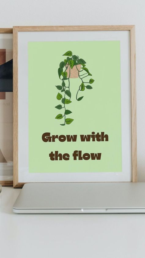 I Love Plants Quotes, Plant Lover Quotes, Pothos Wall, Brick Books, Plant Quotes, Grow With The Flow, Plant Lover Gifts, Class Quotes, Plants Quotes