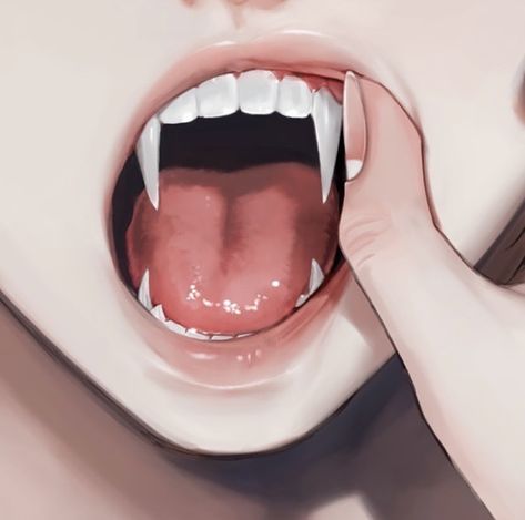 Anime Mouth Drawing, Teeth Aesthetic, Teeth Drawing, Vampire Drawings, Rainbow Six Siege Art, Mouth Drawing, Vampire Teeth, Lips Drawing, One Piece Drawing