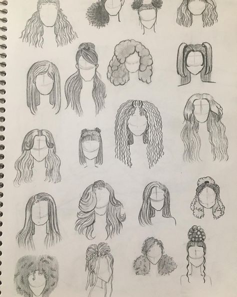 #illustration #artist #drawing #hairart Hairstyle Illustration Girl, Curly Hair In A Bun Drawing, Hair Bun Drawing Reference Front View, Bun Drawing Reference, Bun Drawing, American Girl Hairstyles, Hairstyle Drawing, Office Things, Curly Hair Drawing