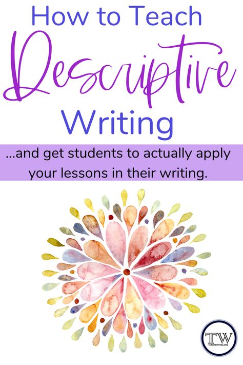 In this blog post you’ll learn three simple things you can do to get your students on the path to writing more descriptively! And no, none of these strategies involve saying to your students, “show, don’t tell”. That strategy hasn’t really worked for me and I’m assuming it hasn’t for you either... Descriptive Writing Activities, Teaching Creative Writing, English Stories For Kids, Poetry Activities, Poetry For Kids, School Creative, Descriptive Words, Writing Strategies, Writing Exercises