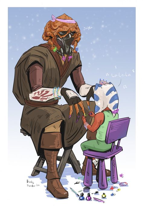 Plo Koon And Ahsoka, Master Plo Koon, Plo Koon, Nails Painted, Jedi Master, Star Wars, Nails