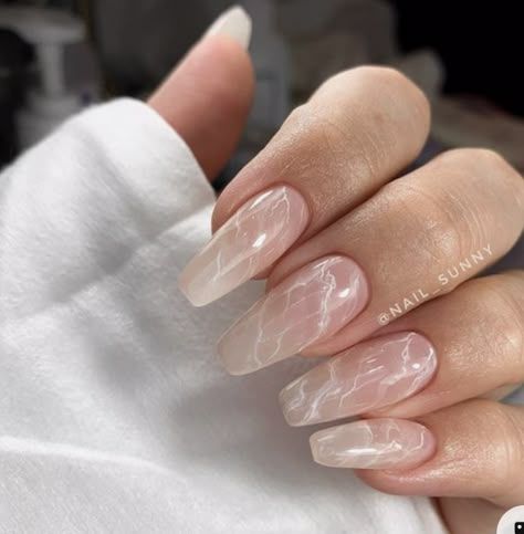 Marble Nail Design, Marble Nail, Ombre Acrylic Nails, Baby Nails, Minimal Nails, French Acrylic Nails, Pink Acrylic Nails, Oval Nails, Neutral Nails