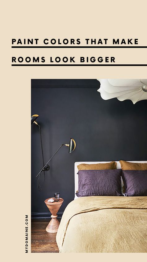 Paint Colors That Make Rooms Look Bigger Bedroom One Wall Different Color, What Colors Make A Room Look Bigger, Paint Colours To Make Room Look Bigger, Beat Colors For Bedroom, Interior Room Colors Paint Colours, Small Rooms Paint Ideas, Bedroom Colors Small Room, Wall Paint For Small Rooms, Room Painting Ideas Colors