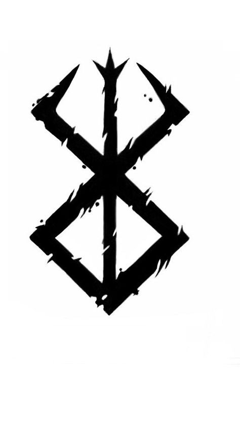 Berserker Rune Tattoo, Bezerker Tattoos, Brand Of Sacrifice Tattoo Design, Bezerker Anime Tattoos, Beserkers Tattoo, Berserk Curse Mark, Guts Brand Of Sacrifice, Vinland Saga Tattoo, Brand Of Sacrifice Tattoo