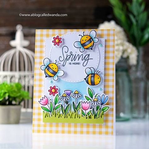 Cute Bees, Marker Coloring, Honey Bee Stamps, Pretty Pink Posh, Cardmaking Ideas, Bee Cards, Happy Cards, Easter Wishes, Summer Cards