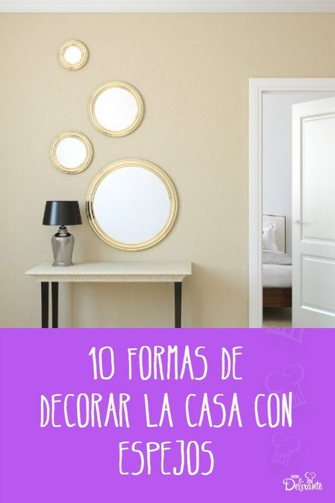 Espejos En La Sala Ideas, Ideas Para Espejos, Ideas Para Decorar Espejos, Hand Furniture, Ideas Decoracion, Second Hand Furniture, Rectangular Mirror, Round Mirrors, House Decor