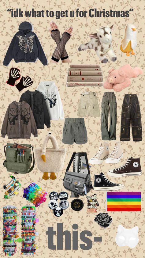 #christmas2023 #grungeaesthetic #therian Tomboy Outfit Ideas, Silly Clothes, Looking For Friends, Spongebob Funny, Maybe In Another Life, Cat Mask, Swaggy Outfits, Jewelry Outfit, Goth Outfits