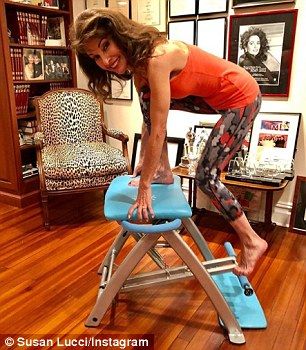 Susan Lucci poses in unretouched swimsuit shoot for Harper's Bazaar Swimsuit Shoot, Pilates Chair, Susan Lucci, Total Body Workout, Sports Stars, Harpers Bazaar, Harper's Bazaar, Pilates, Singers