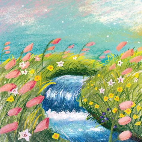 Howls Moving Castle Oil Painting, Howls Moving Castle Meadow, Howls Moving Castle Watercolor Art, Howls Moving Castle Moodboard, Howls Moving Castle Acrylic Painting, Howls Moving Castle Painting Easy, Howls Moving Castle Garden, Howls Moving Castle Field, Howls Moving Castle Grad Cap