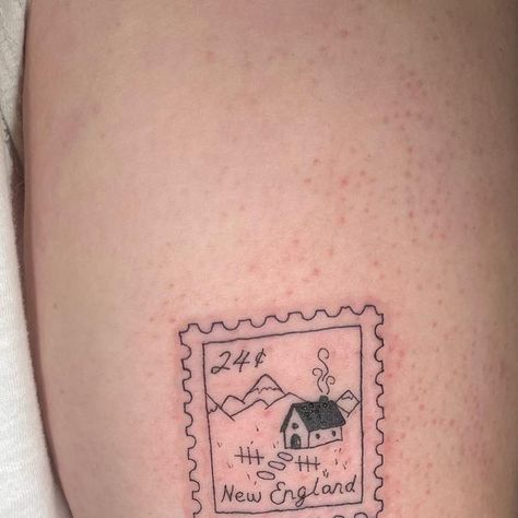 TankGurl on Instagram: "New England #stamp #newengland #fineline" England Tattoo, The Glow Up, New England Travel, Old School Tattoo, Travel Tattoo, Deathly Hallows Tattoo, Black And Grey Tattoos, Life Tattoos, Tiny Tattoos