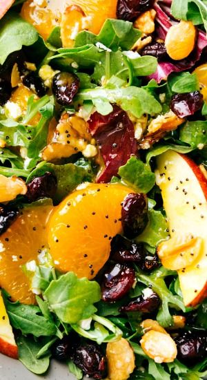 Orange Salad Recipes, Mandarin Orange Salad, Salad Coleslaw, Poppyseed Dressing, Candied Almonds, Resep Salad, Fresh Salad Recipes, Salad Dressing Recipes Homemade, Yummy Salads