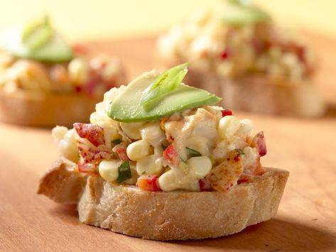 Another recipe from I love corn book which was conceived as a charity to help grieving children. Please dontate to the Dougy Center Festive Appetizers, Bruschetta Recipe, Great Appetizers, Starters Recipes, Perfect Appetizers, Small Bites, Cookbook Recipes, Seafood Recipes, Fresh Food