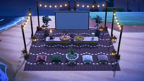 Acnh Outdoor Aquarium, Anch House Idea, Acnh Beach Picnic Ideas, Anch Camping Ideas, Large Space Fillers Animal Crossing, Animal Crossing Patio Design Code, Animal Crossing Summercore, Acnh Waterscaping Ideas Map, Acnh Beach Ideas Fairycore