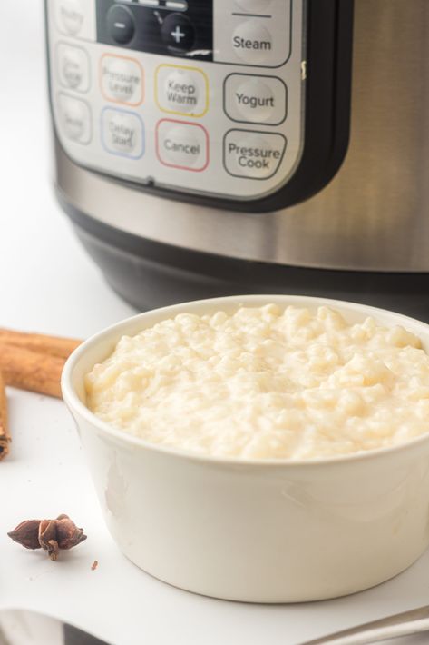 Instant Pot Rice Pudding Instapot Rice Pudding, Rice Pudding Instant Pot, Coconut Milk Rice Pudding, Instant Pot Rice Pudding, Milk Rice Pudding, Rice Pudding Recipe Easy, Black Rice Pudding, Instant Pot Rice, Coconut Milk Rice