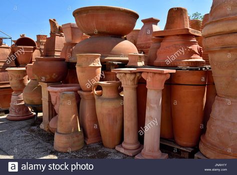 Italian Terracotta Pots, Tuscan Patio, Italian Terra Cotta Pots, Large Terracotta Pots, Arizona Decor, Terra Cotta Pot, Laundry Area, Naples Italy, Back Patio