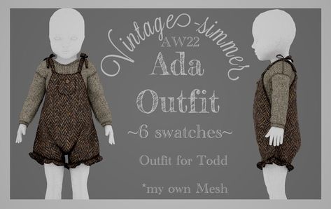 ˗ˏˋAda Outfit ˎˊ˗ Public realase: January 1 | Patreon Pjs Cc Sims 4, Sims 4 Cc Puffer Jacket, Sims 4 Cc Infant Clothes Patreon, Sims Medieval, Sims Baby, Sims 4 Challenges, Sims 4 Tsr, Play Sims 4, Sims 4 Cc Kids Clothing