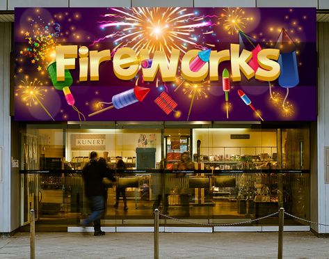 Fireworks Banner Fireworks Vinyl Banner New Store Fireworks Banner Fire Works Advertising Banner Fireworks Retail Shop Sign by GraphixPlace on Etsy Firework Shop, Engagement Props, Welcome Home Banners, Advertising Banner, Advertising Methods, Welcome Students, Fire Works, Spanish Architecture, Vinyl Banner