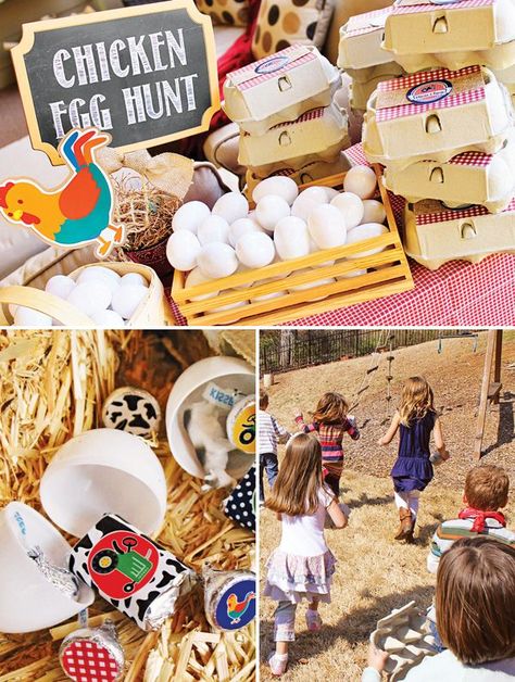 Farm Vbs, Petting Zoo Birthday, Petting Zoo Party, Farm Party Favors, Chicken Birthday, Farm Party Ideas, Chicken Party, Barnyard Bash, Farm Animals Birthday