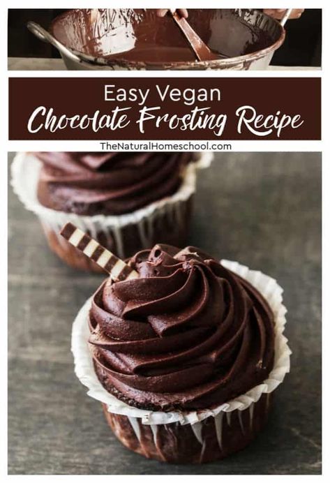 Vegan Chocolate Icing, Vegan Frosting Recipe, Chocolate Frosting Recipe Easy, Vegan Chocolate Frosting, Chocolate Frosting Recipe, Vegan Frosting, Chocolate Frosting Recipes, Vegan Cupcakes, Allergy Free Recipes