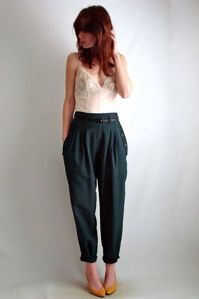 Tapered Leg Pants, Trouser Inspiration, Pegged Trousers, Pegged Pants, Peg Leg Trousers, Modest Pants, Teal Pants, Peg Pants, Peg Leg