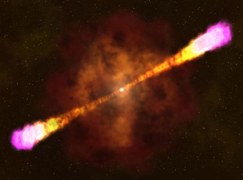 Astronomers Find Most Distant Gamma-ray Burst Yet - Sky & Telescope - Sky & Telescope Gamma Ray Burst, Black Hole Theory, Gamma Ray, Space Debris, Electromagnetic Spectrum, Gold Skies, Neutron Star, Dark Energy, Earth Orbit