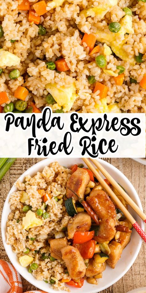 Friend Rice With Egg, Panda Express Fried Rice Recipe Copycat, Panda Fried Rice Recipe, Wok Fried Rice, Panda Express Fried Rice Recipe, Panda Express Rice, Chicken Fried Rice Recipe Chinese, Authentic Fried Rice Chinese, Chinese Fried Rice Recipe Authentic