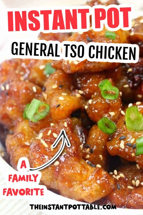 Instant Pot General Tso Chicken, General Taos Chicken, Tso Chicken Recipe, General Tao Chicken, Best Instapot Recipes, Best Pressure Cooker Recipes, Tso Chicken, Homemade Chinese Food, Best Pressure Cooker