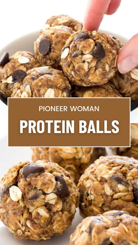 Pioneer Woman Protein Balls Chocolate Chip Protein Balls, Protein Balls Recipes, Energy Bites Recipes, Healthy Protein Snacks, Energy Ball Recipe, Lost 100 Pounds, Protein Bites, Protein Balls, Energy Snacks