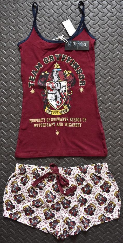 PRIMARK Team Gryffindor Harry Potter Vest & Shorts PJ Hogwarts Set Sizes 6 - 20 - Gryffindor Harry Potter, Film Harry Potter, Stile Harry Potter, Yer A Wizard Harry, Harry Potter Style, Images Harry Potter, Harry Potter Outfits, Harry Potter Love, Harry Potter Obsession