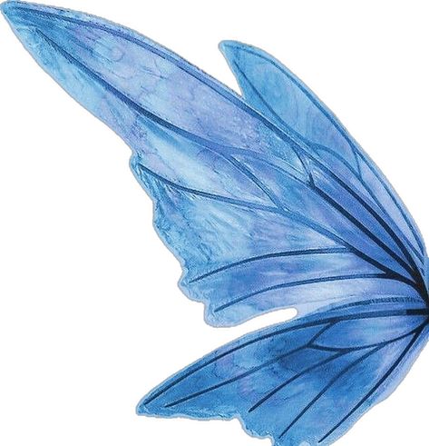 Blue Fairy Halloween Costume, Fairy Wings Aesthetic, Blue Fairy Wings, Blue Butterfly Wings, Blue Scrapbook, Butterfly Cutout, Fairy Halloween Costumes, Blue Flower Painting, Png Aesthetic