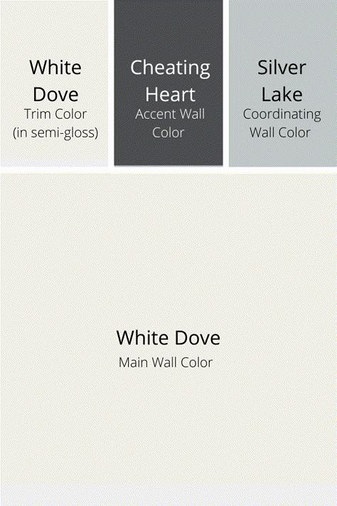 Touch Of Gray Benjamin Moore, Silvery Moon Benjamin Moore, White Dove Benjamin Moore Vs Alabaster, Cheating Hearts Benjamin Moore, Cheating Heart Coordinating Colors, White Dove Basement Walls, White Dove Color Scheme, Cheating Heart Paint Color, Benjamin Moore White Dove Color Palette