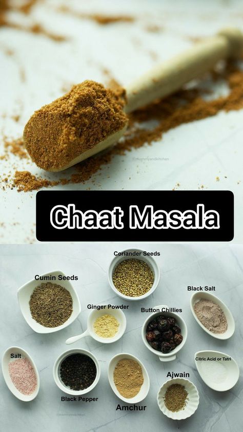 Chat Masala Recipe, Chaat Masala Recipe, Masala Spice Blend, Chat Masala, Masala Powder Recipe, Indian Meals, Homemade Sauce Recipes, Masala Spice, Homemade Cookbook