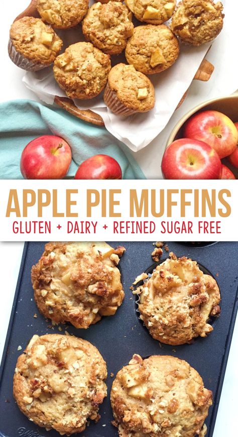 Gluten Free Dairy Free Apple Muffins, Apple Bread Dairy Free, Dairy Free Healthy Muffins, Fall Apple Recipes Gluten Free, Healthy Gluten Free Apple Muffins, Non Dairy Apple Desserts, Healthy Gluten Free Muffins Clean Eating, Apple Muffins Dairy Free, Healthy Gluten Free Apple Recipes