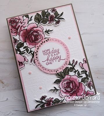 TeeGee Inspirations: Stampin' Up! Bubble Bath Woman Card, Floating Flowers, Floral Image, Wedding Anniversary Cards, Victoria Australia, Pretty Cards, Stamp Crafts, Bubble Bath, Our Journey