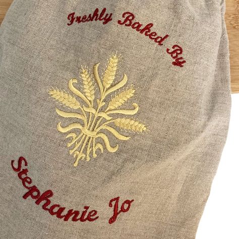 Linen Bread Bag Custom Bread Bag Embroidered Bread Bag | Etsy Linen Bread Bag, How To Store Bread, Bread Bag, Gifts For A Baker, Bread Bags, Embroidered Bag, Linen Bag, Storage Items, Freshly Baked