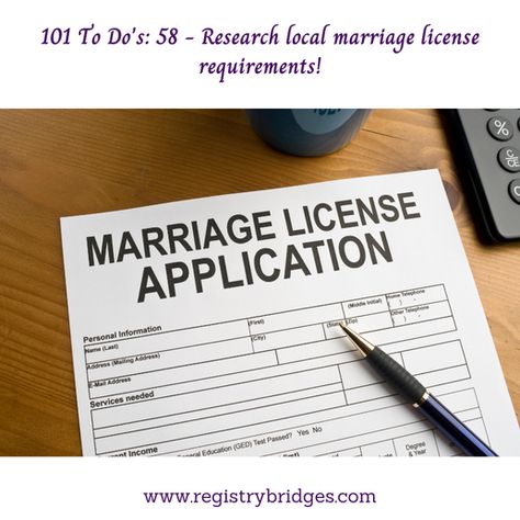 101 To Do's: 58 - Research local marriage license requirements! - Registry Bridges Star Wars Wedding Dress, Wedding Checklist Budget, Stella York Wedding Dress, Marriage Records, Star Wars Wedding, Wedding Photo Booth, Marriage License, Marriage Ceremony, Budget Wedding