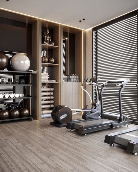 Modern Home Gym, Luxury Home Gym, Home Gym Basement, Home Gym Ideas, Home Gym Inspiration, Gym Design Interior, Home Gym Flooring, Gym Room At Home, Gym Interior