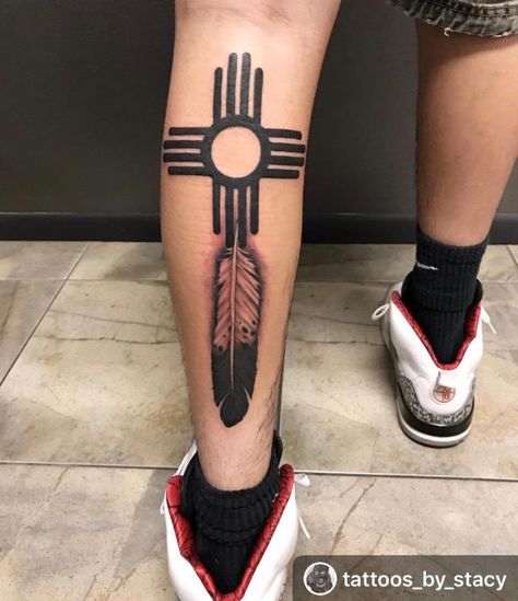 Zia Tattoo_Tattoos by Stacy Yaqui Indian Symbols, Seminole Indians Tattoo, Zia Tattoo New Mexico, Indigineous Tattoos, Indigenous Tattoo Ideas For Women, Totem Tattoo Native American, New Mexico Tattoos, Blackfoot Indian Tattoo, Navajo Tattoos