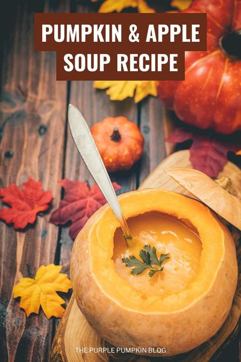 Soup season is upon us and this Slow Cooker Pumpkin Apple Soup Recipe is the perfect way to warm up on a chilly autumn day! This soup is packed with flavor and easy to make in your slow cooker. Serve it with a crusty baguette for a complete meal. So cozy up and enjoy! Pumpkin Apple Bacon Soup Recipe, Pumpkin Apple Soup Recipe, Pumpkin Apple Soup, Apple Soup, Slow Cooker Pumpkin, Pumpkin Soup Recipe, Pumpkin Apple, Soup Season, Pumpkin Soup