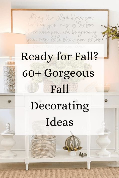 Need fabulous fall decorating ideas? How about 6o of them! These ideas are easy to do and will fill your home with the bounty and beauty of fall! #fall #falldecor #falldecorinspo #falldecorating #autumn #homedecor #homedecorideas #stonegable Minimalist Fall Decor Ideas, Farmhouse Fall Decor Ideas, Fall Decorating Ideas, Fall Decor Ideas, Fabulous Fall, Fall Decorating, Fall Decor, Decorating Ideas, Make It Simple