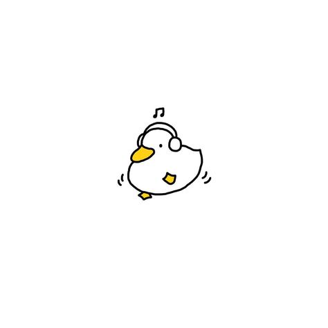 @dric on Instagram: “🦆🎧 #drawing #illustration #doodle #sketch #duck #그림 #드로잉” Art Questions, Duck Illustration, Duck Drawing, Small Doodle, Space Aesthetic, Duck Cartoon, Cute Easy Doodles, Instagram Drawing, Illustration Doodle