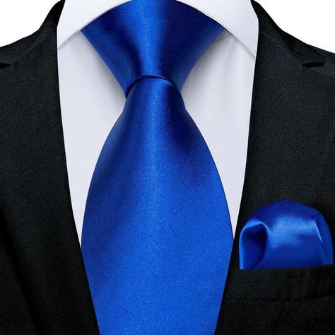 Royal Blue Tie Outfit Men, Tie Outfits Men, Royal Blue Tie, Prom Suit, Wedding Party Accessories, Mens Suit Vest, Fancy Suit, Ties Mens Fashion, Necktie Set