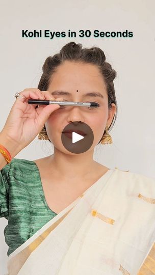 1.4K reactions · 33 shares | Kohl Eyes in 30 Seconds DAY 3
Kajal @loverecode
Brush @cuffsnlashes
Eye shadow Palette @reachedmars
.
.
.
.
.
.
Kohl eyes un 30 Seconds, Bollywood Smoky Kajal Eyes Makeup, Smudge proof kajal eyes, Kohl eyes with kajal, Eye makeup for onam, Onam get ready with me, grwm, Get ready with me Festive edition, Festival get ready with me, 
.
.
.
.
.
.
.
#kohleyes #smokykajal #eyemakeuphacks #onamgrwm #onam #festival #makeuphacks #instagramreels #viralreels | Vishali Sharma | Content Creator | Anirudh Ravichander, Shilpa Rao, Ramajogayya Sastry · Chuttamalle (From "Devara Part 1") [Telugu] Kajal Eye Makeup, Kajal Eyes, Kohl Eyes, Makeup Smudge, Onam Festival, Anirudh Ravichander, Get Ready With Me, Eyes Makeup, Eye Shadow Palette