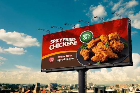 Billboard Banner Designs Food Billboard, Banner Designs, Billboard Design, Illustration Advertising, Flyer And Poster Design, Photoshop Adobe, Tater Tot, Food Design, Graphic Design Illustration